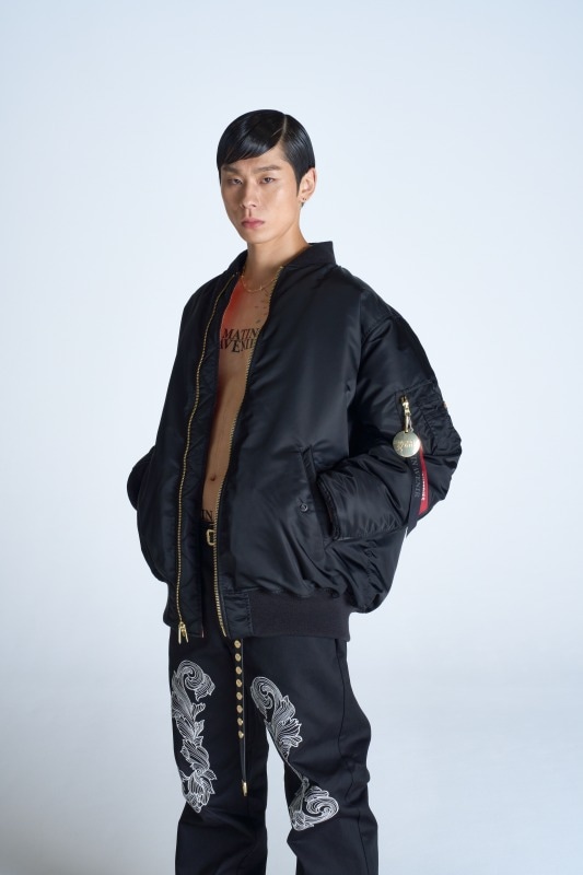 ALPHA INDUSTRIES MATIN AVENIR MA-1 パフィジャケット ブラック