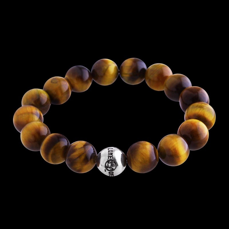 ロンワンズ ロゴ ビード ブルータイガーアイ (10mm) ブレスレット