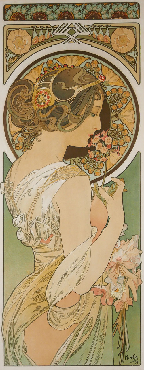 アルフォンス・ミュシャ 「桜草」 | | アトリエ・ブランカ