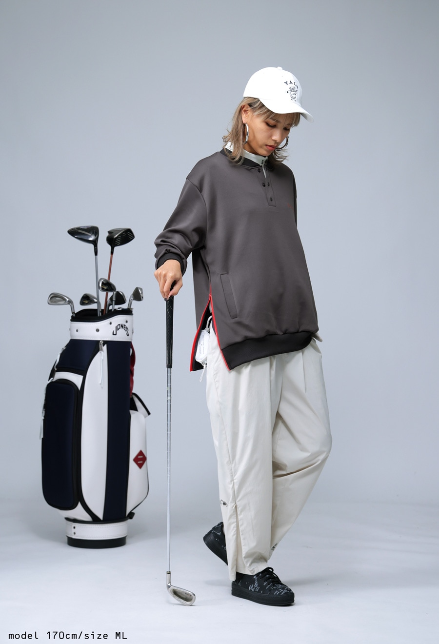 再入荷予定有!ANTIQUA GOLF×STCH プルオーバー レディース 送料無料