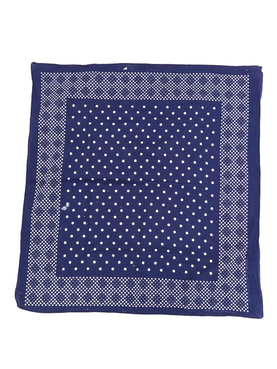 60's ビンテージ ALL COTTON ドット バンダナ ネイビー | NEW ITEM