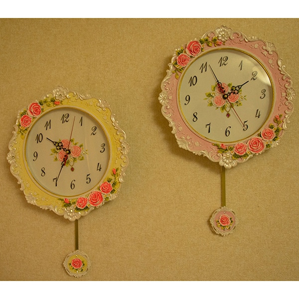 ロココ調ローズ壁掛け時計：2色|アンティーク調家具、輸入家具、ロココ