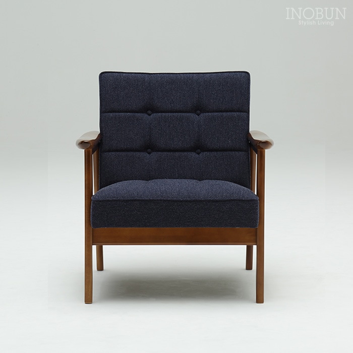 カリモク60 Kチェア 1シーター タープブルー ウォールナット