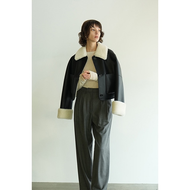 CLANE / クラネ VEGAN LEATHER BOA SHORT JACKET｜アーストライブ