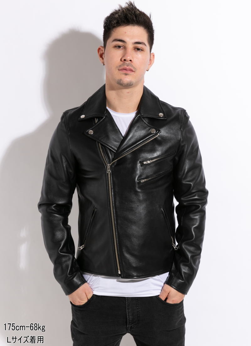 フリーダムレザー 革ジャン ラムレザー ダブルライダース レザー