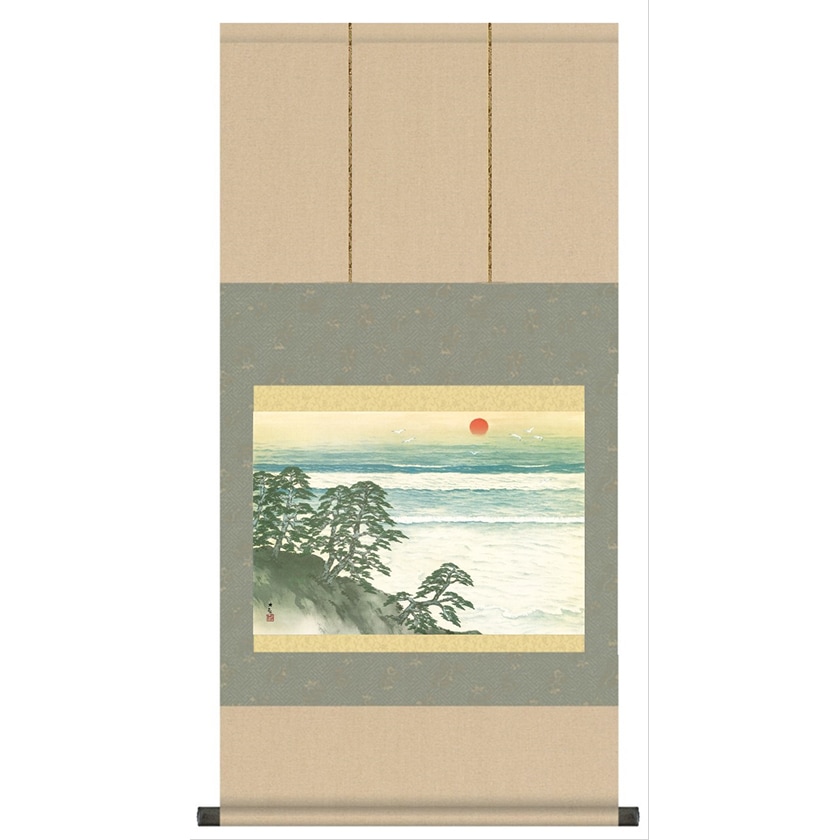 横山大観 霊峰飛鶴 （額・掛軸） 巧藝画 大塚巧藝社 富士 1337d 【