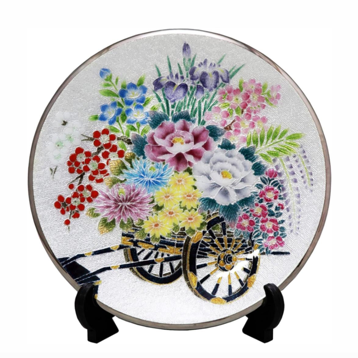 七宝焼き 飾皿 66 新胡蝶蘭(しんこちょうらん) | 飾皿 角形 | 伝統工芸