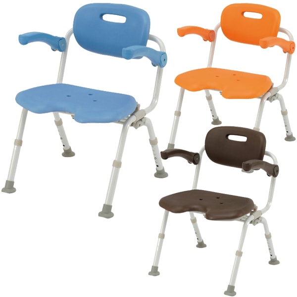 シャワーチェア［ユクリア］ワイドSP ワンタッチおりたたみN・U型座面