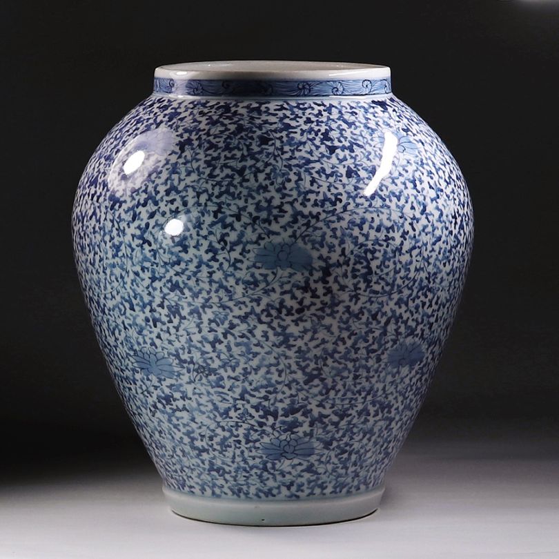 w148 古伊万里 染付 仏花器 一対 尊式花入 仏具 花入 w148 古伊万里 染