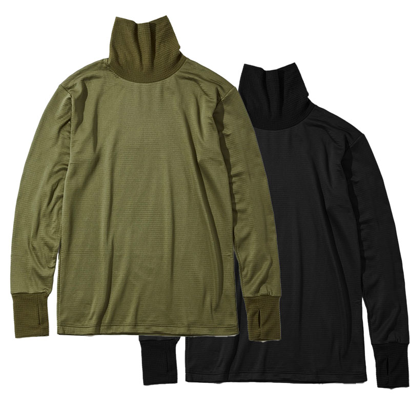 B.V.D瞬暖GRID-TEC 裏起毛 サムホールタートルネック 長袖Tシャツ (BVD)