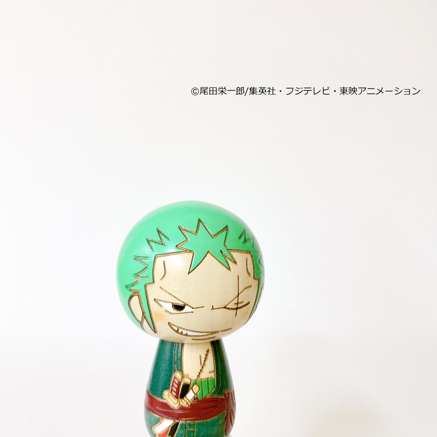 ワンピースこけし [ゾロ] by 卯三郎こけし | 日本のキャラクターこけし