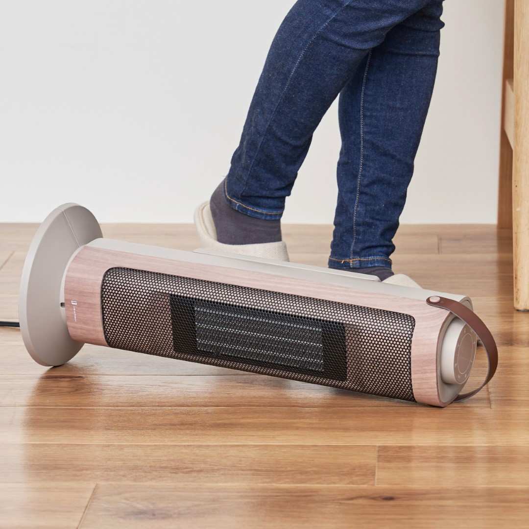 タワー型セラミックファンヒーター&ファン Premium WOOD｜リビング用品