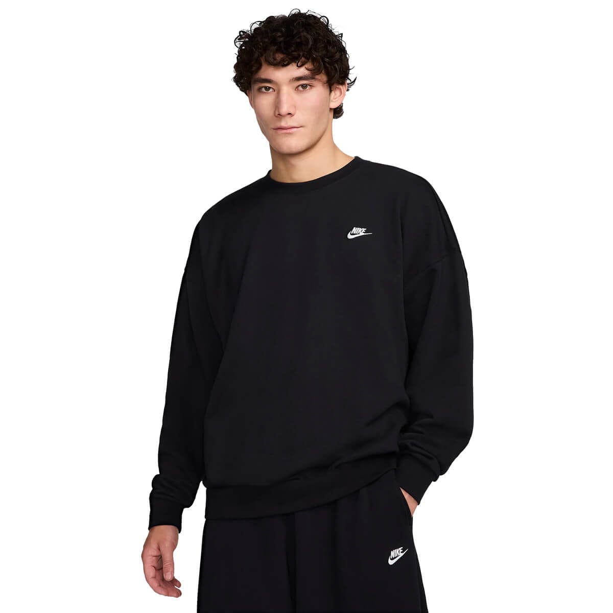 NIKE Club Fleece OVERSIZED LS BLACK クルーネックスウェット HJ1820