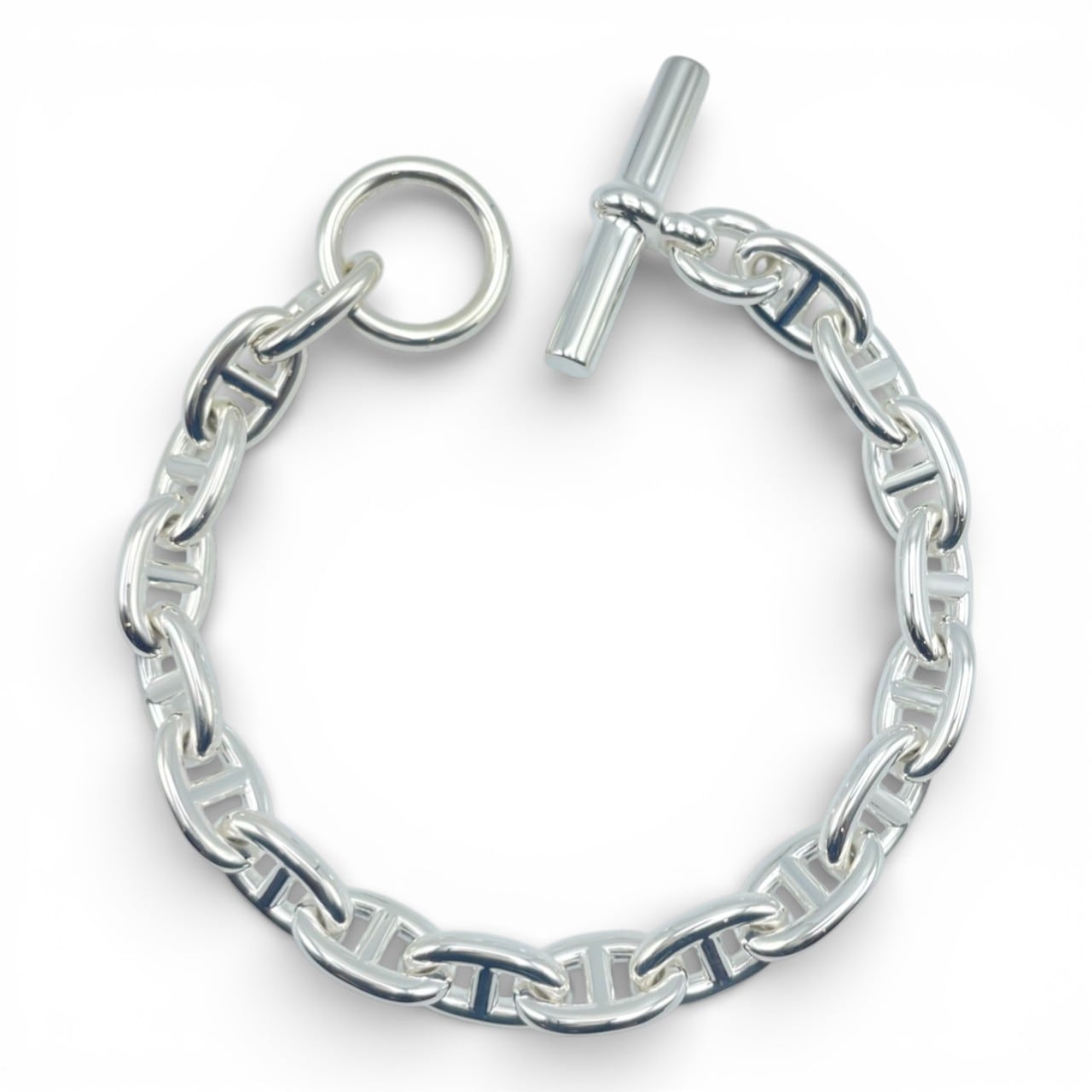 エルメス シェーヌ・ダンクル ブレスレット MM シルバー925 18コマ