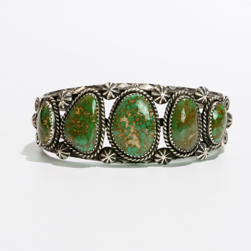 150mm アーノルドグッドラック キャリコレイク 5石バングル｜マライカ