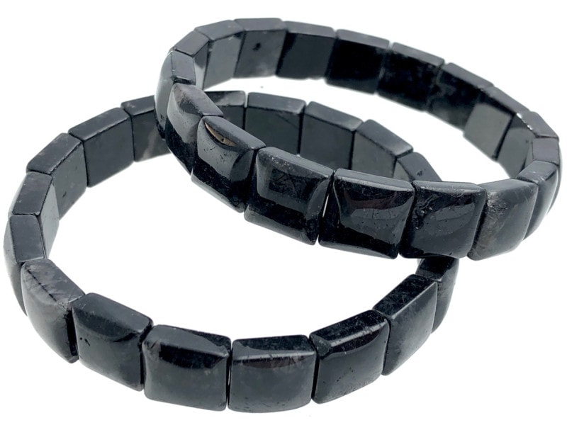 濃厚ブラックカラー☆天然石ブレスレット/ブラックトルマリン（電気石