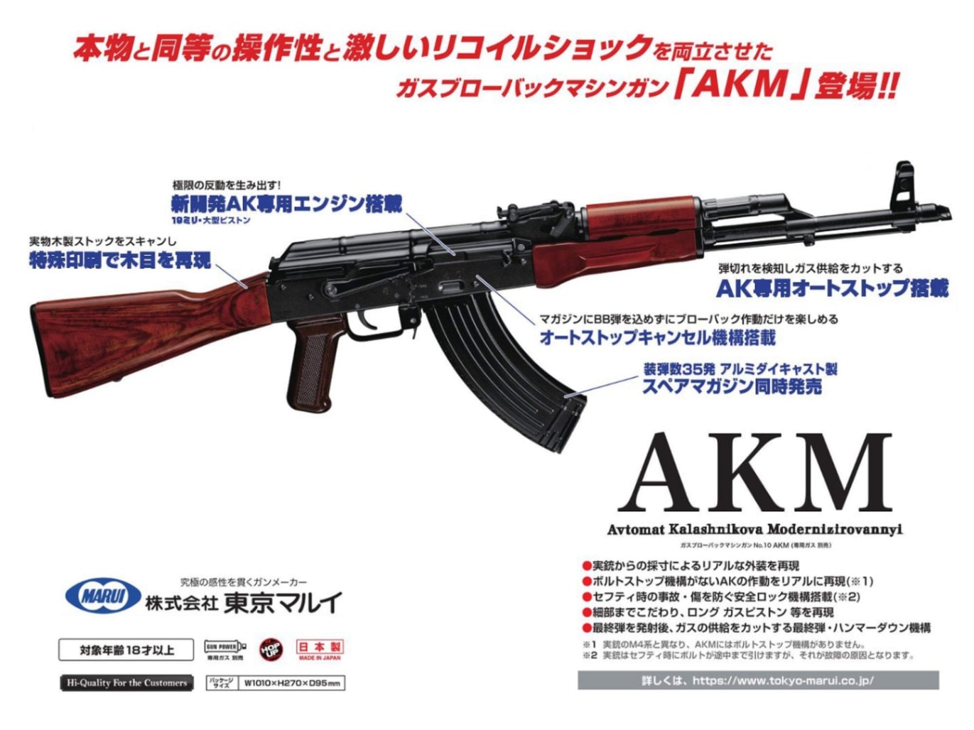 東京マルイ AKM ガスブローバック エアガン AKM - ガスブローバック マシンガン | 東京マルイ エアソフトガン情報