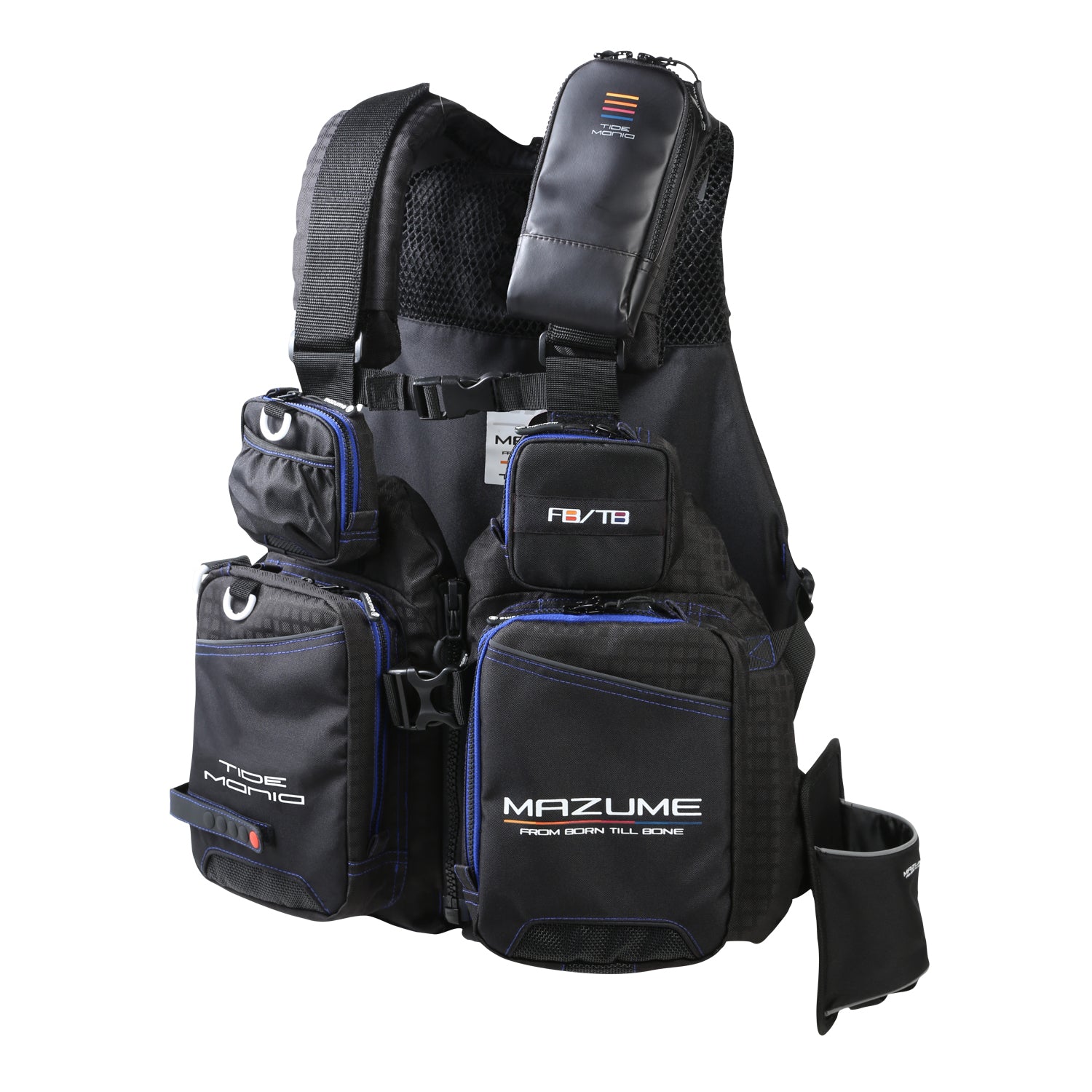 MAZUME EXTRACOMPLEXブラックライフジャケットロッドホルダー付き