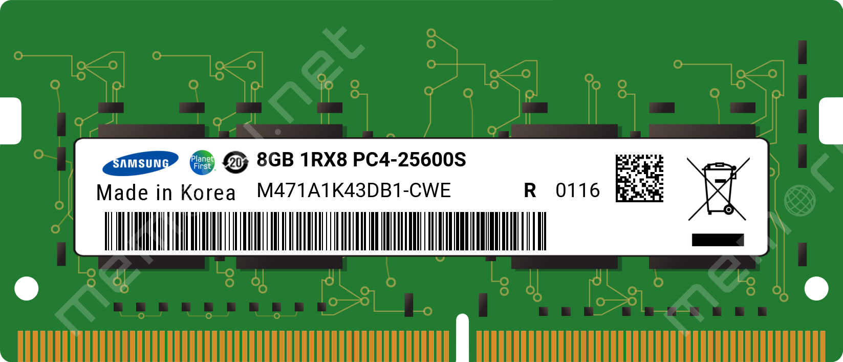 M471A1K43DB1-CWE - Samsung 1x 8GB DDR4-3200 SODIMM PC4-25600S