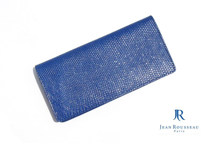 ジャンルソー｜JEAN ROUSSEAU｜リザード長財布｜ブルー - 鳩目堂 本店