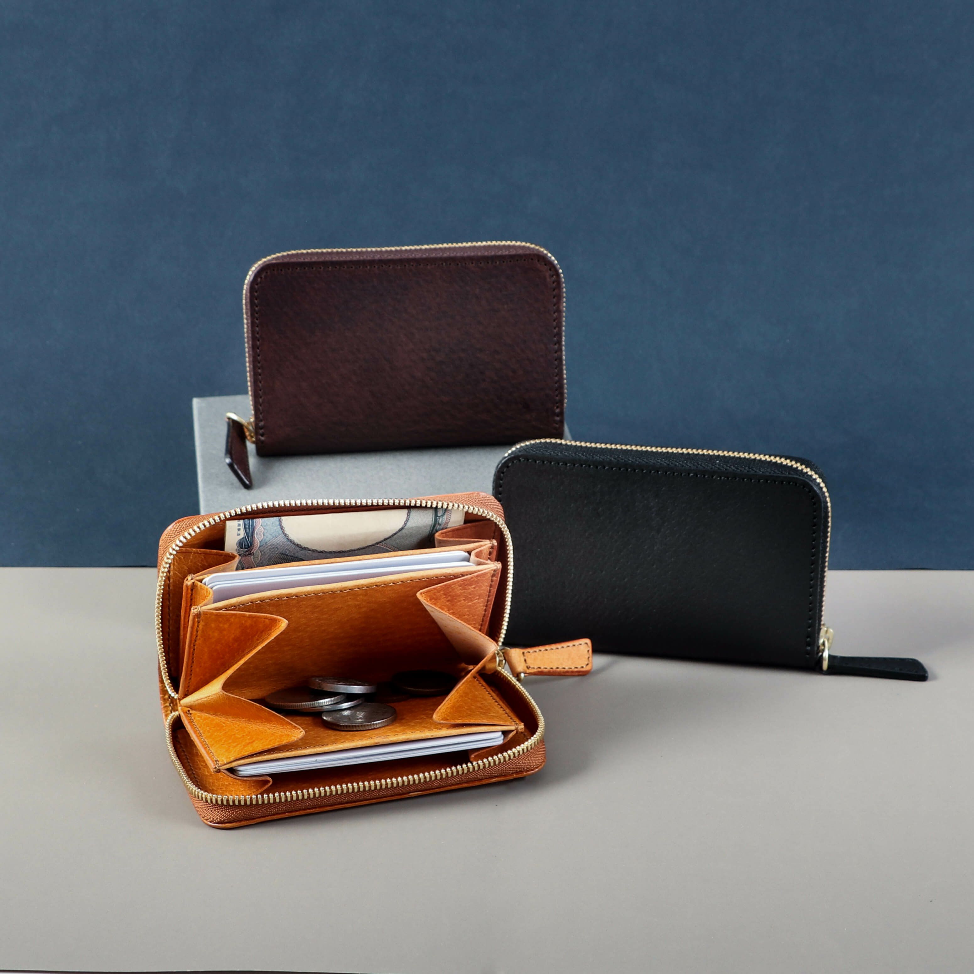 デシベル ラウンドファスナー財布（ミニ） 財布 ピッグレザー Decibell