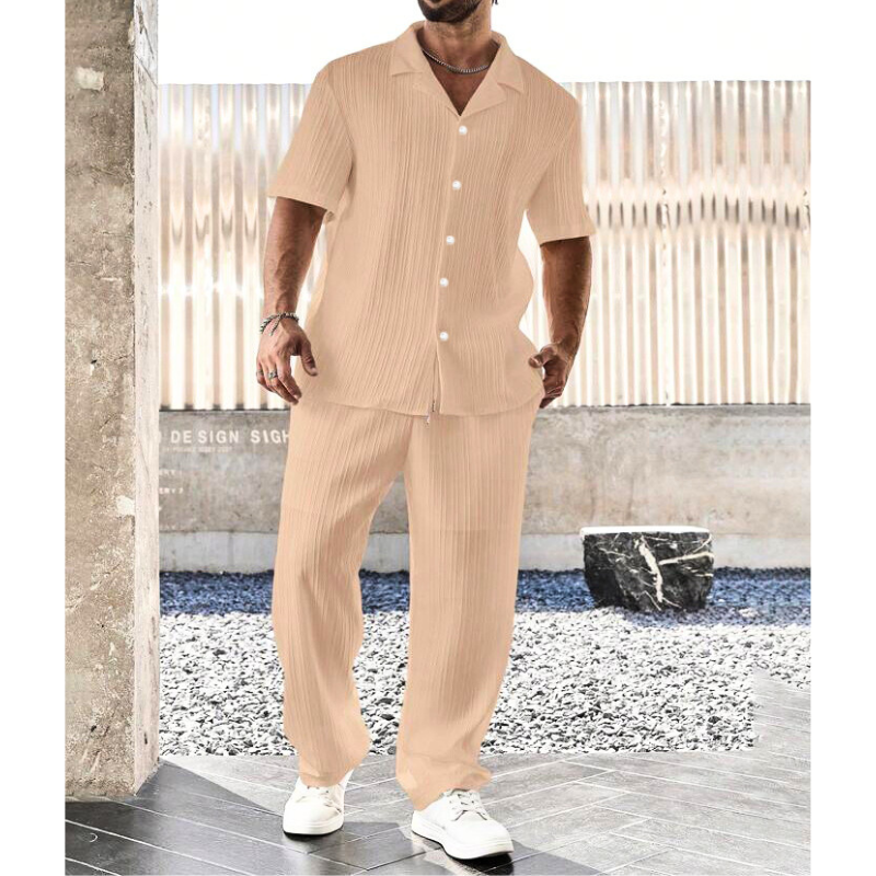 30代メンズ必見】プリーツ調ワイドセットアップ ｜春夏秋の洒落感ゆる