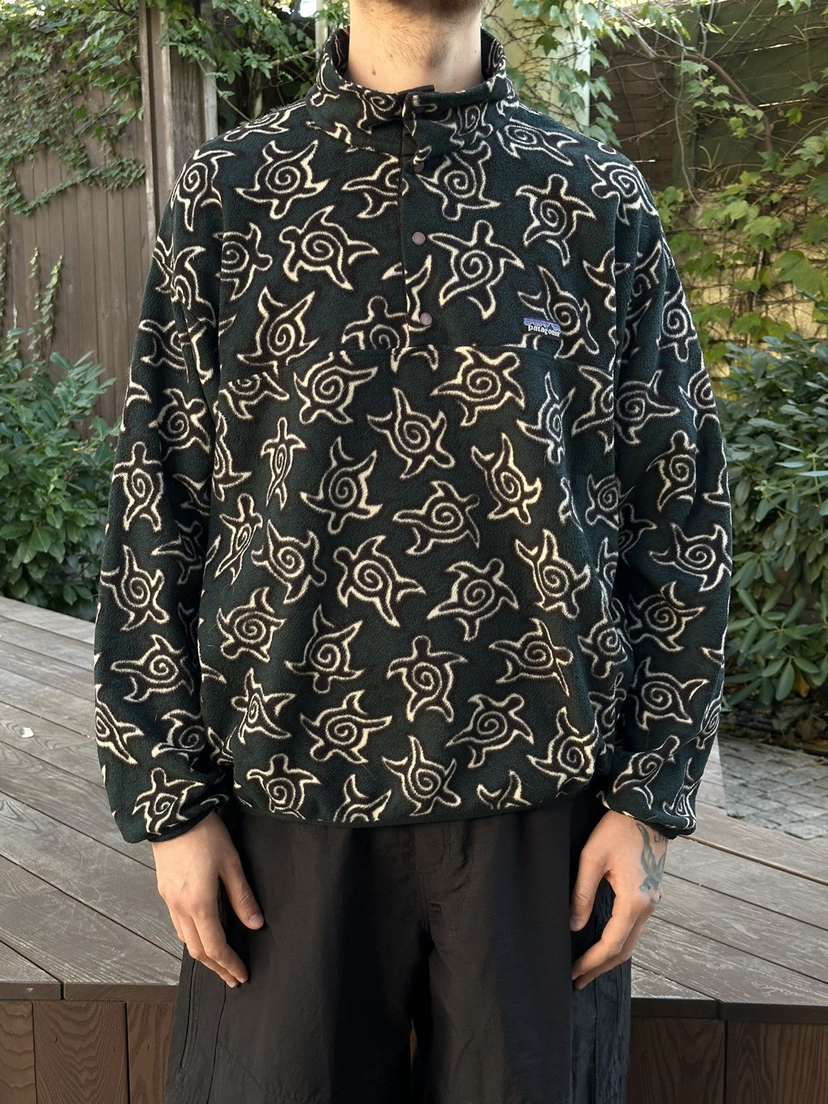 Patagonia × Streetwear × Vintage Patagonia 90s Zen Turtle Snap-T