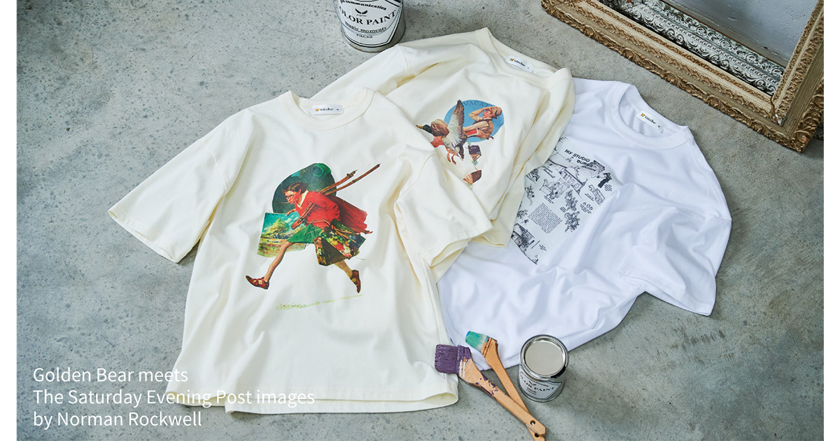 ゴールデンベア」×画家ノーマン・ロックウェルのアートTシャツ - WWDJAPAN