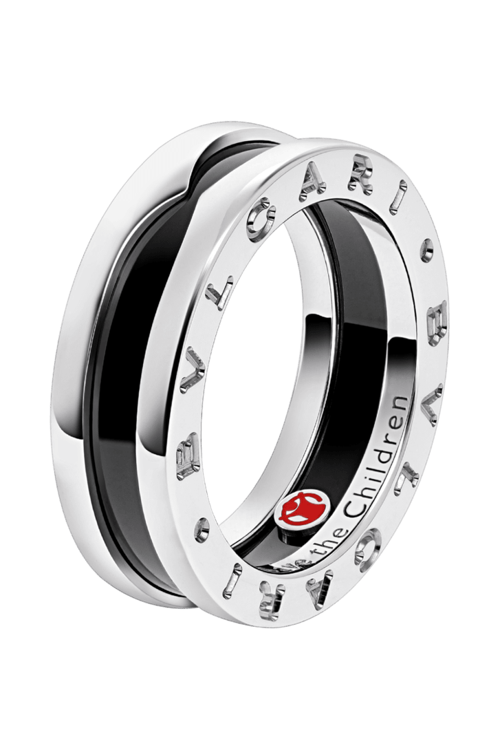 シルバー, セラミック セーブ・ザ・チルドレン リング AN855770 | ブルガリ