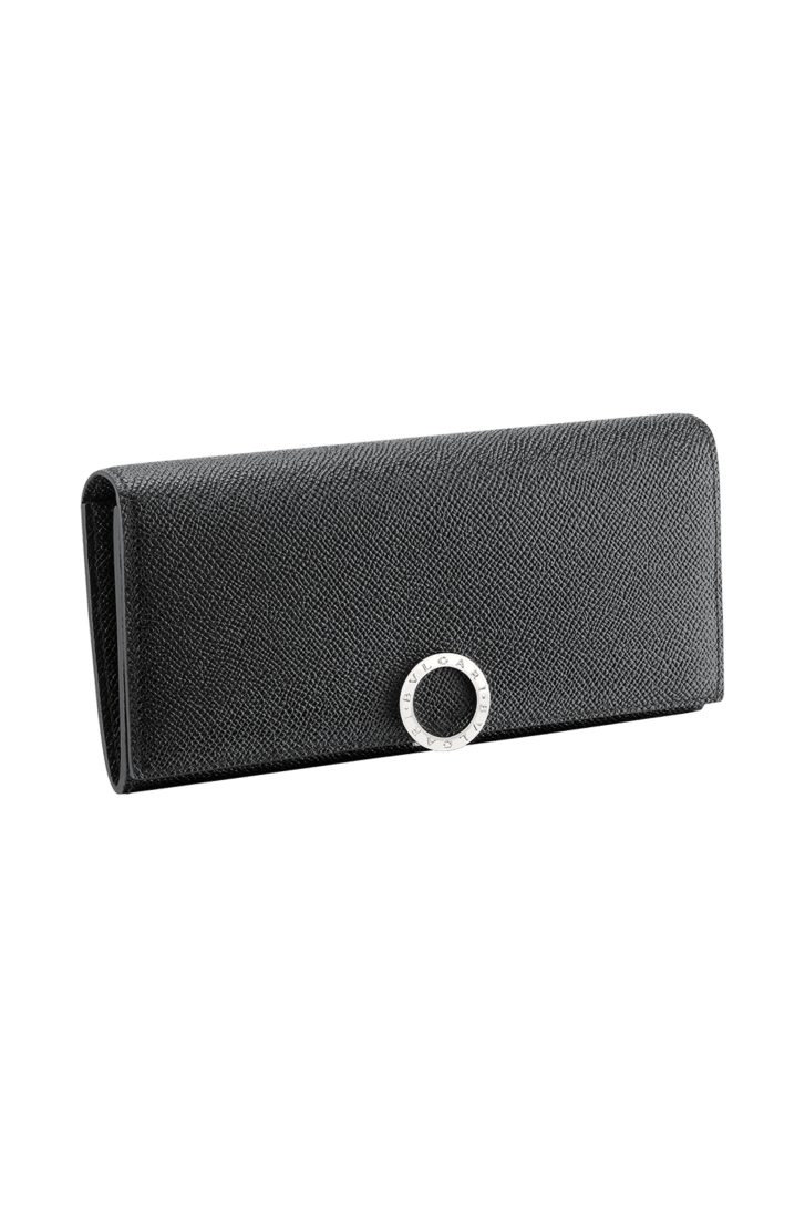 ブラック カーフレザー ブルガリ クリップ ラージウォレット 289381