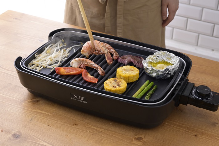 山善 減煙焼き肉グリル 3枚プレート XGRILL Triple YHP-TX130B