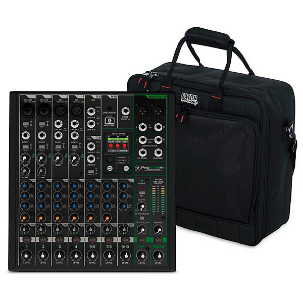 Mackie ProFX10v3+ 10-Channel Mixer With Gator Mixer Bag | Guitar