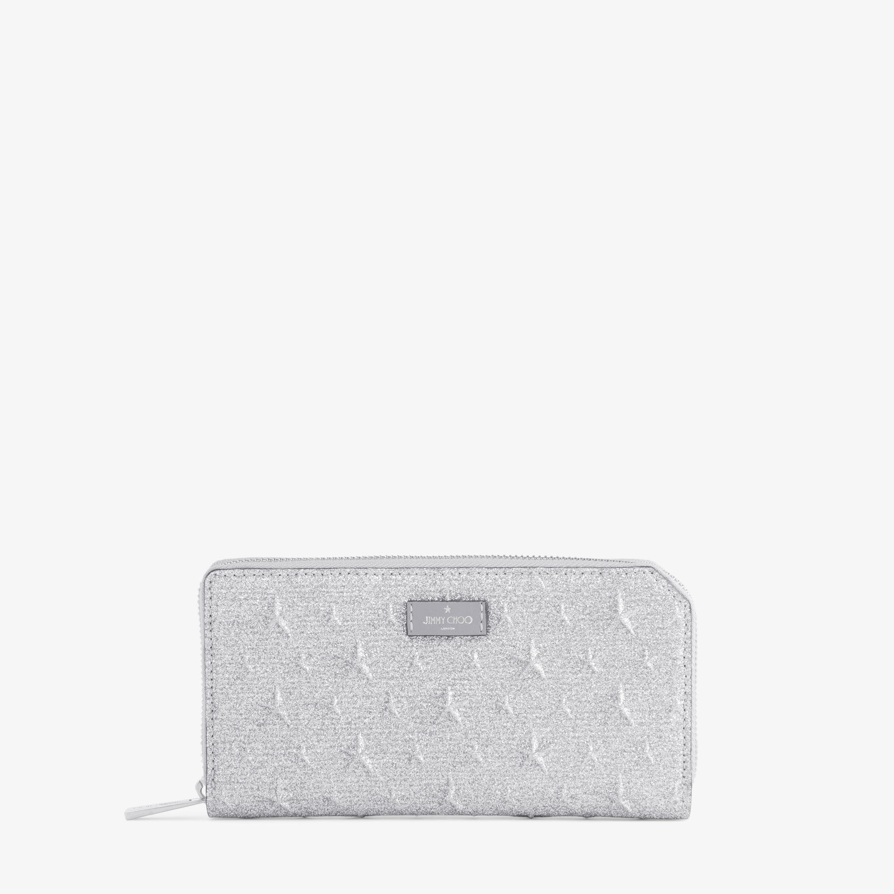 カーナビー / S | シルバー グリッターレザー・ウォレット | ジミー チュウ
