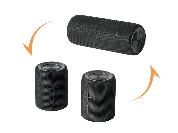 パカっとな。2分割でステレオ音源が楽しめる無線スピーカー