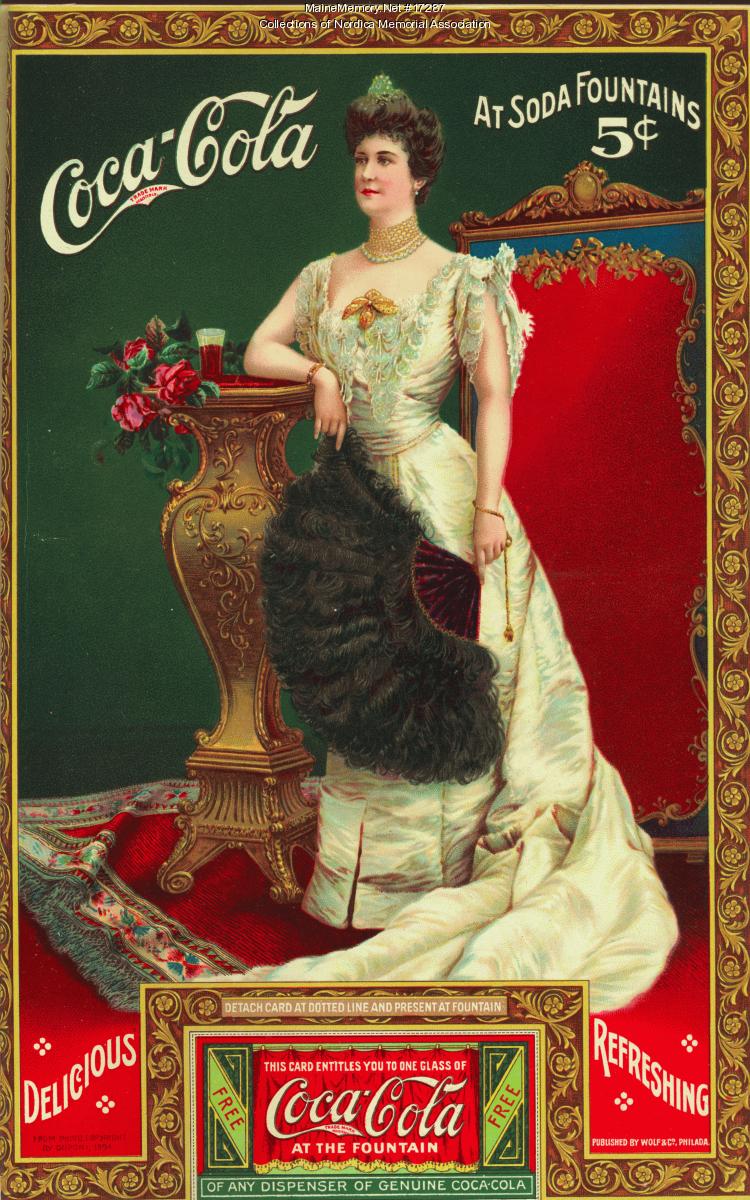 Nordica Coca-Cola advertisement, 1905 - Maine Memory Network