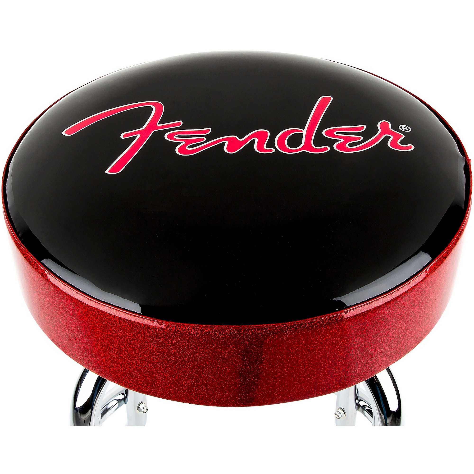 Fender Red Sparkle Logo Barstool | Music & Arts