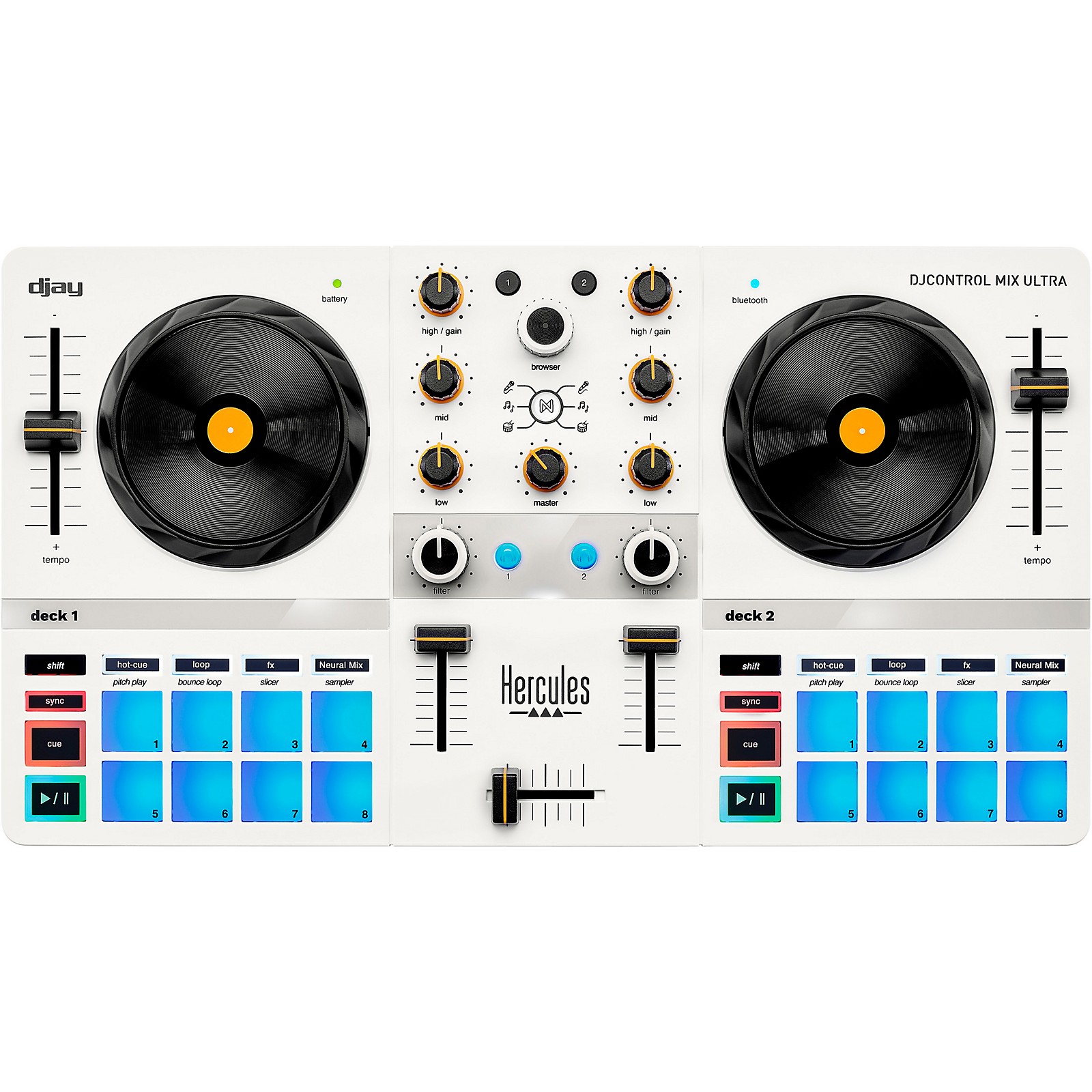 Hercules DJ DJControl Mix Ultraportable DJ Controller for djay