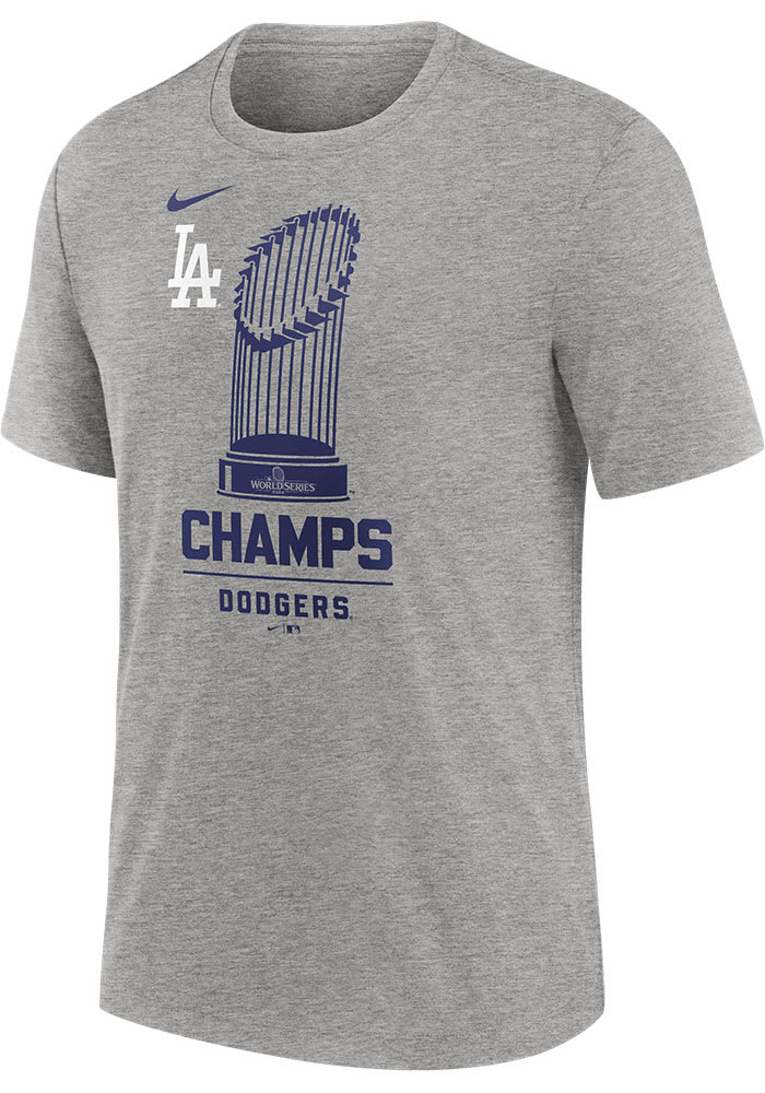 Nike Los Angeles Dodgers GREY 2024 WS Champion 1 Short Sleeve T