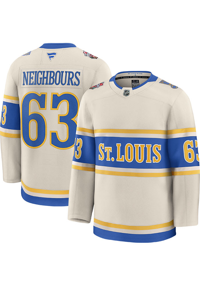 Jake Neighbours St Louis Blues Mens IVORY 24 WINTER CLASSIC Hockey