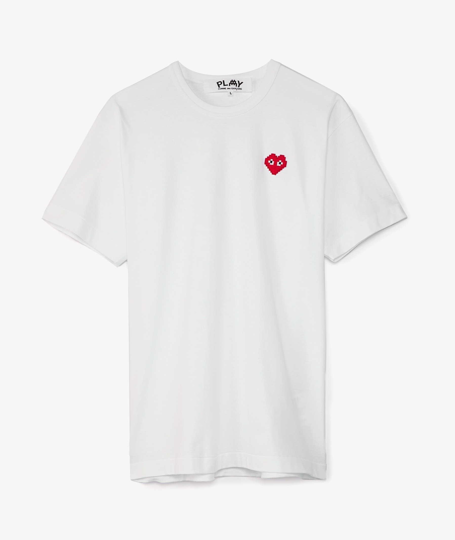 Comme des Garçons Play Read Heart T-Shirt in White | SVD USA