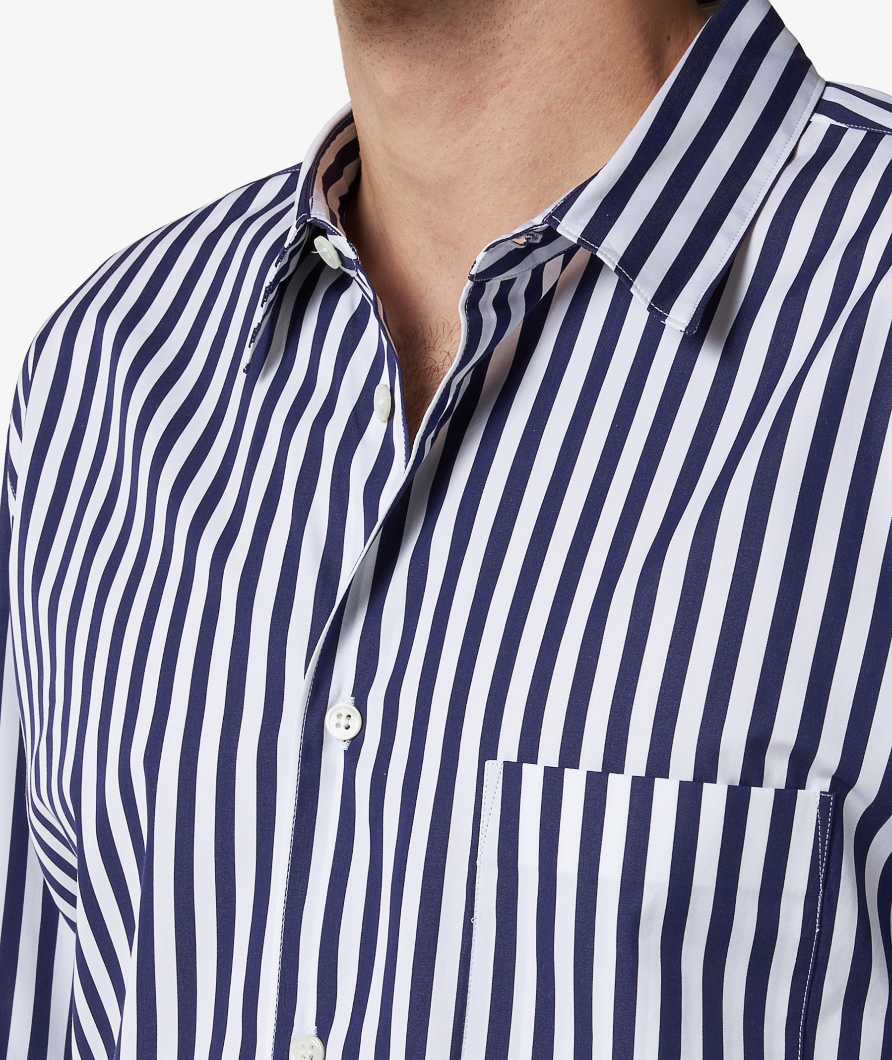Comme des Garçons Shirt Striped Shirt in Navy Blue | SVD USA