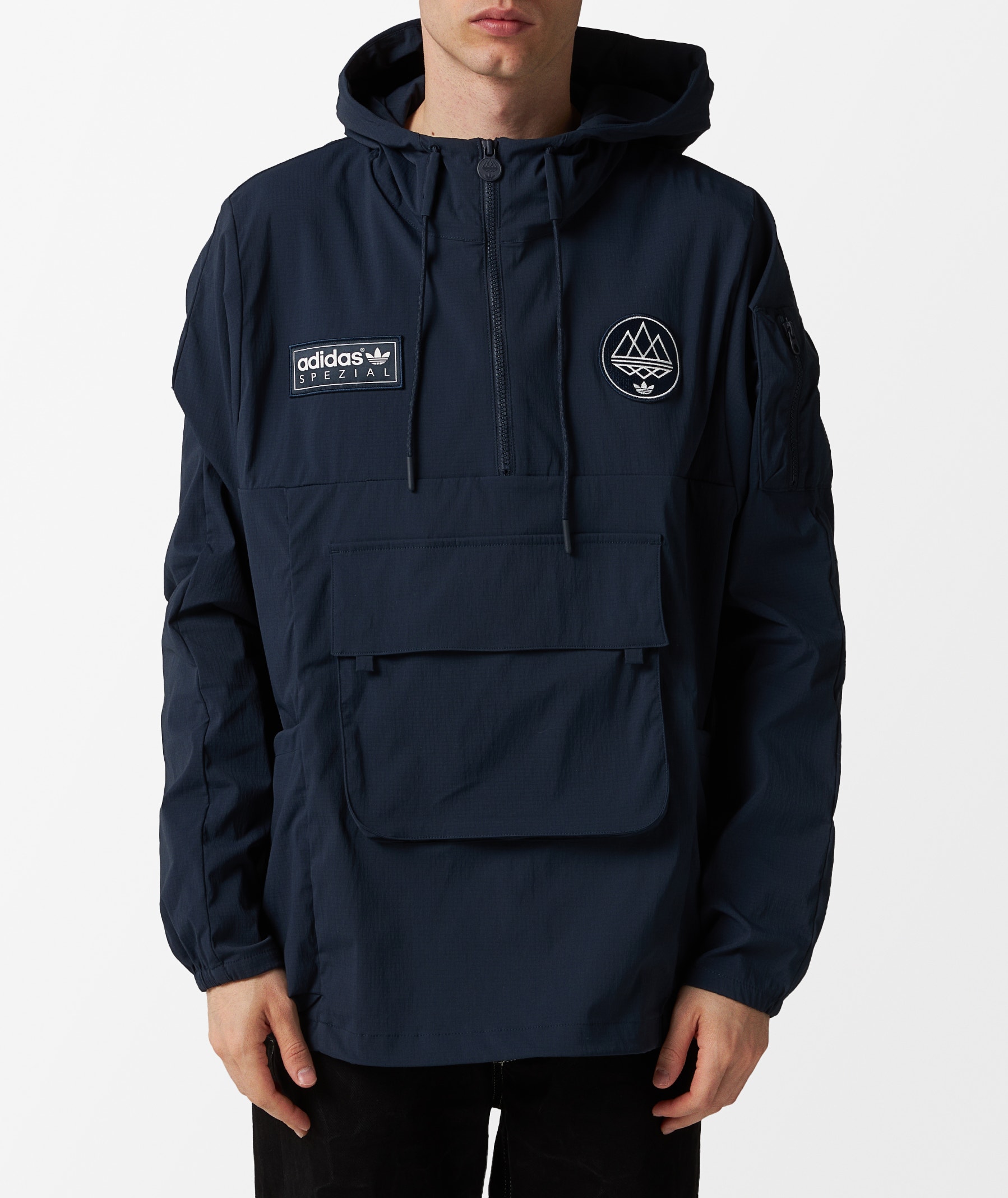 adidas SPZL Todmorden Half Zip Jacket in Blue | SVD USA