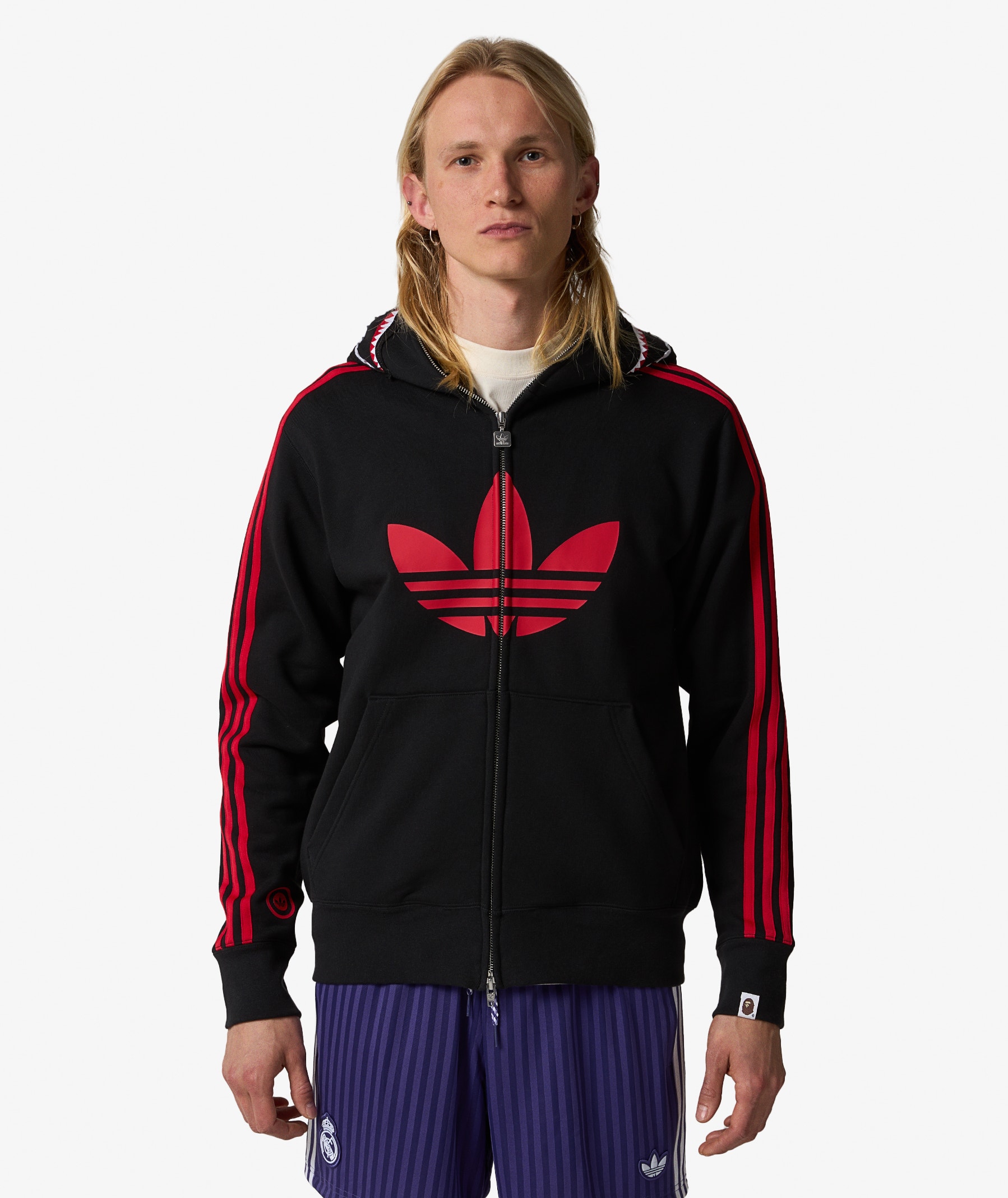 adidas Shark Full Zip Hoodie x BAPE in Black | SVD USA