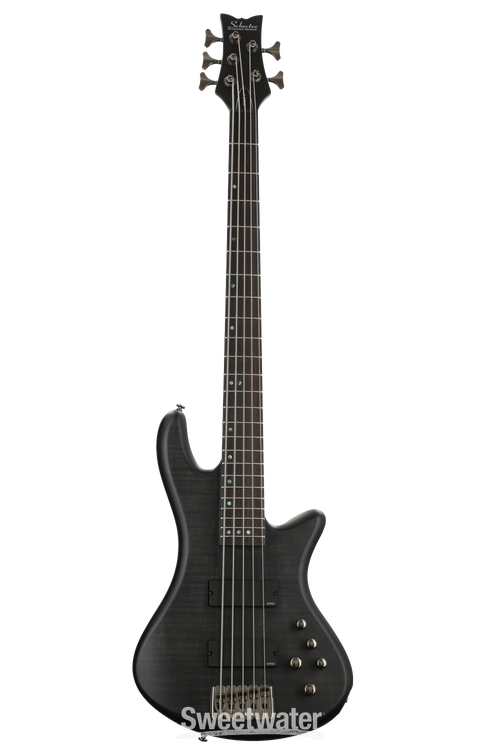 Schecter Stiletto Studio 5 Bass Guitar - See-Thru Black Satin