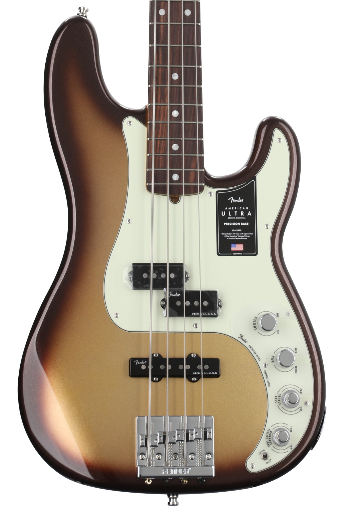 Fender American Ultra Precision Bass - Mocha Burst with Rosewood