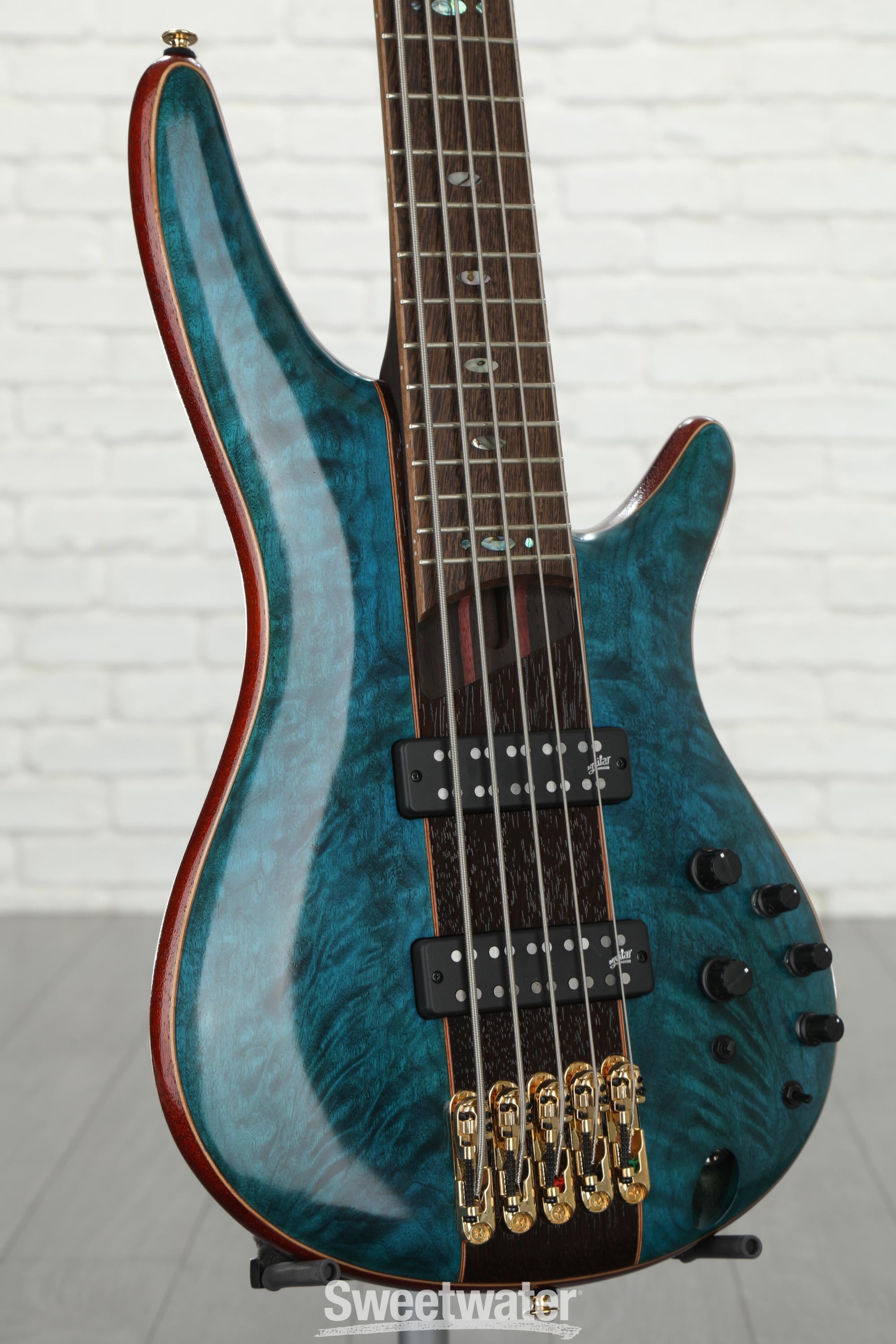 Ibanez Premium SR2405W Bass Guitar - Caribbean Green Low Gloss