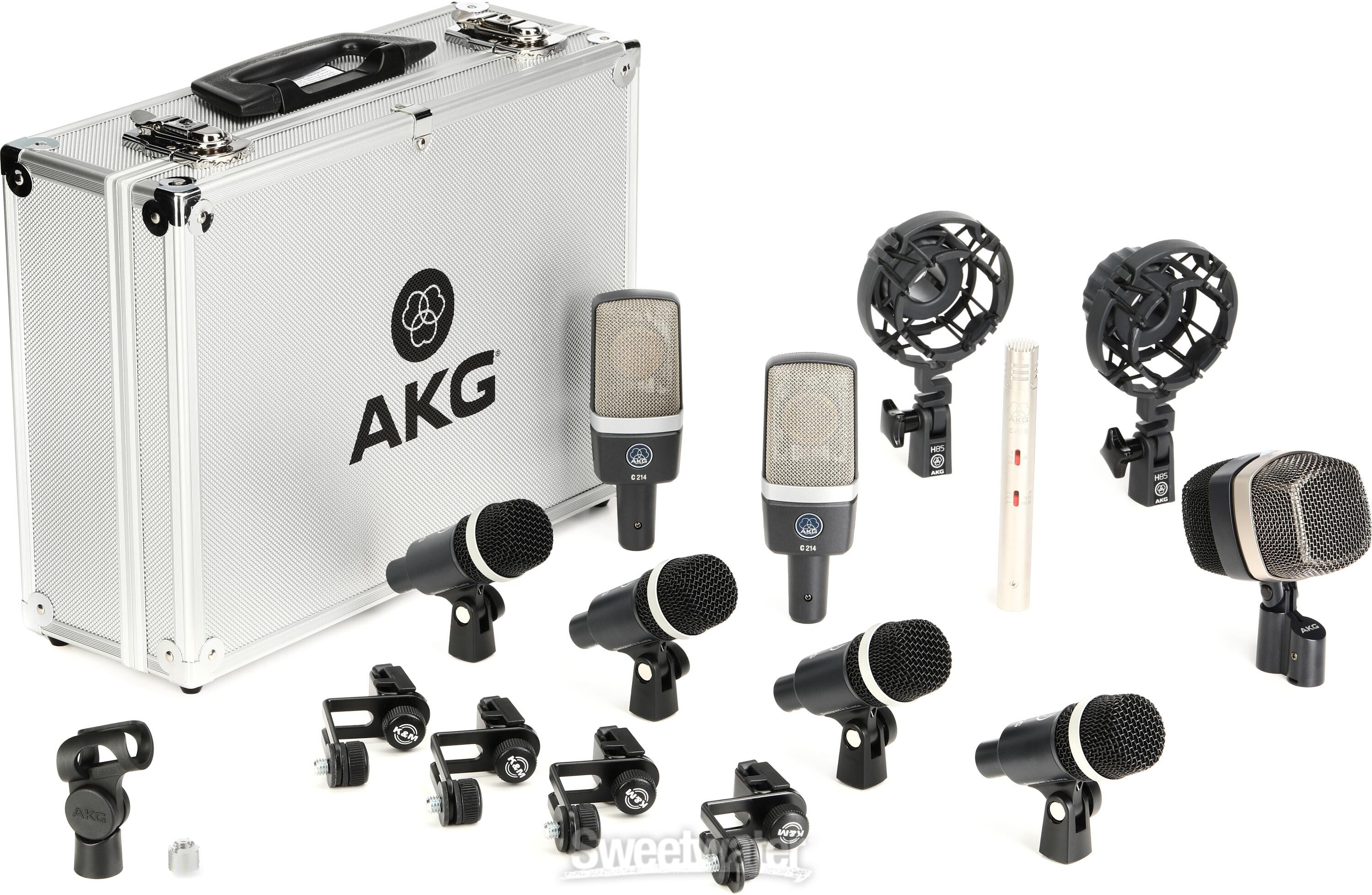 AKG Drum Set Premium 8-piece Microphone Set | Sweetwater