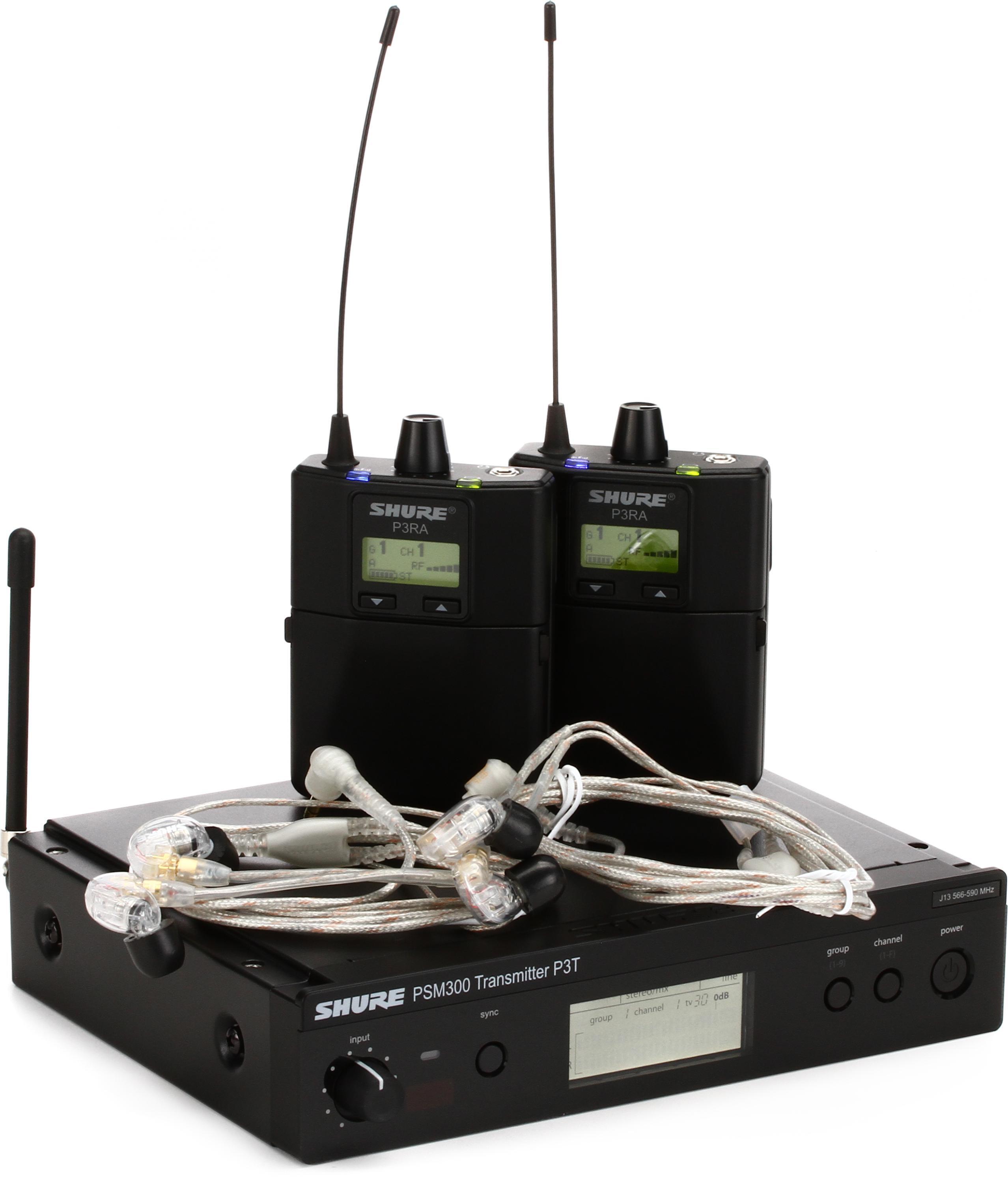 Shure PSM300 Twin Pack Pro P3TRA215TWP Wireless In-ear Monitor