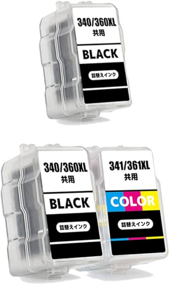 Amazon.co.jp: Canon BC-360 BC-361 Black 2pcs + Color Set Printer