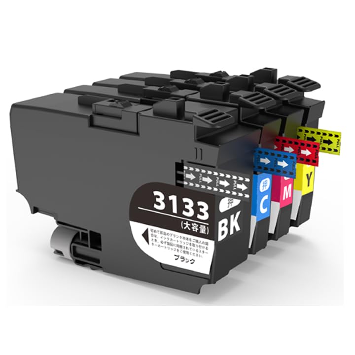 Amazon.co.jp: ブラザー LC3133 プリンターインク 4色セット 互換